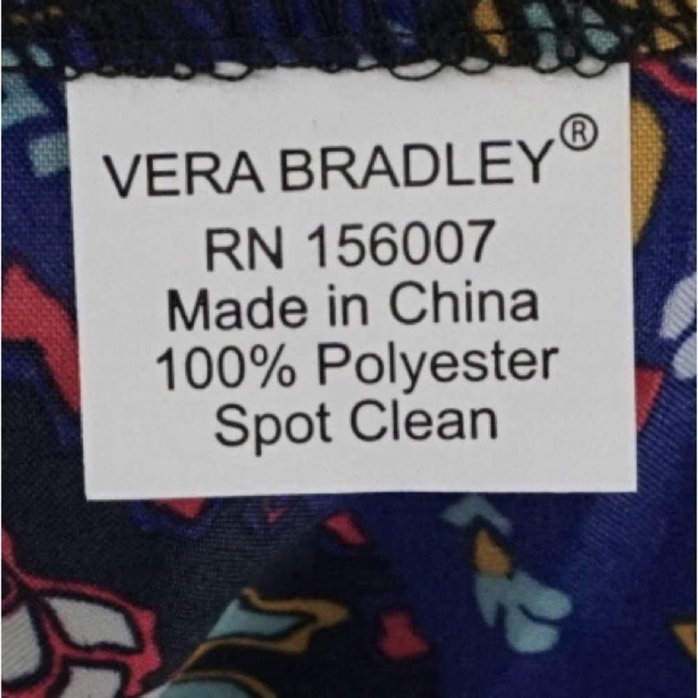 Vera Bradley Packable Rain Poncho Vibrant Paisley Print Hooded Coat OS - Picture 8 of 8